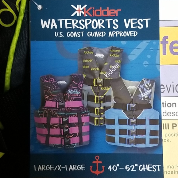 2 Kidder Adult Unisex Large-Extra Large Water Sports Vest - Picture 5 of 6